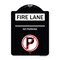 Signmission Fire Lane No Parking W/ No Parking Heavy-Gauge Aluminum Architectural Sign, 24" x 18", BW-1824-24010 A-DES-BW-1824-24010 - alternate 1